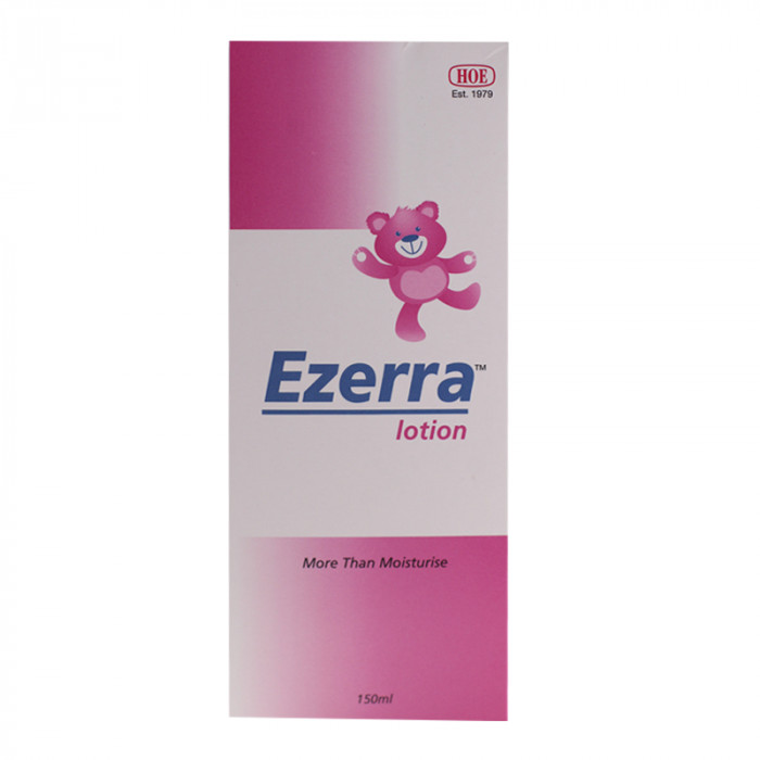 Ezerra Lotion 150 ml. สำหรับผิวแห้ง ผดผื่น ผื่นแพ้ สูตรอ่อนโยน บำรุงผิวหน้าและผิวกาย