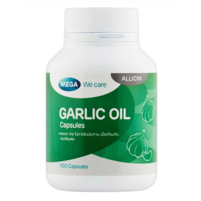 Mega We Care Garlic Oil 100 เเคปซูล น้ำมันกระเทียม