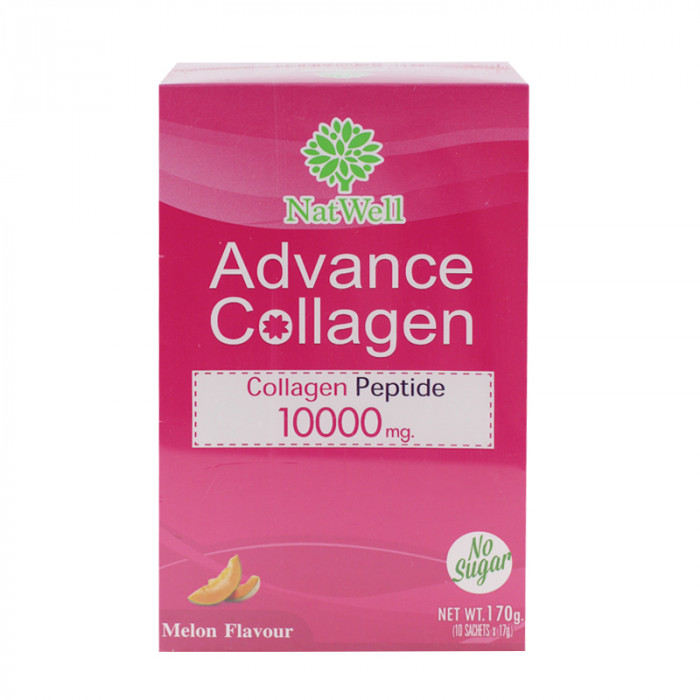 NatWell Advance Collagen แนทเวลล์ แอดวานซ์ คอลลาเจน กลิ่นเมลอน 10 ซอง