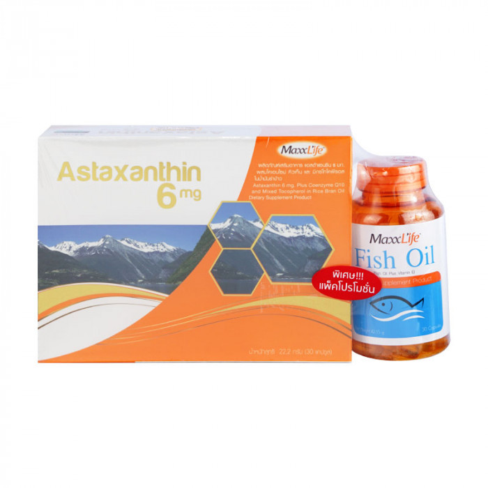 Astaxanthin 6Mg.+Q10 30เม็ด