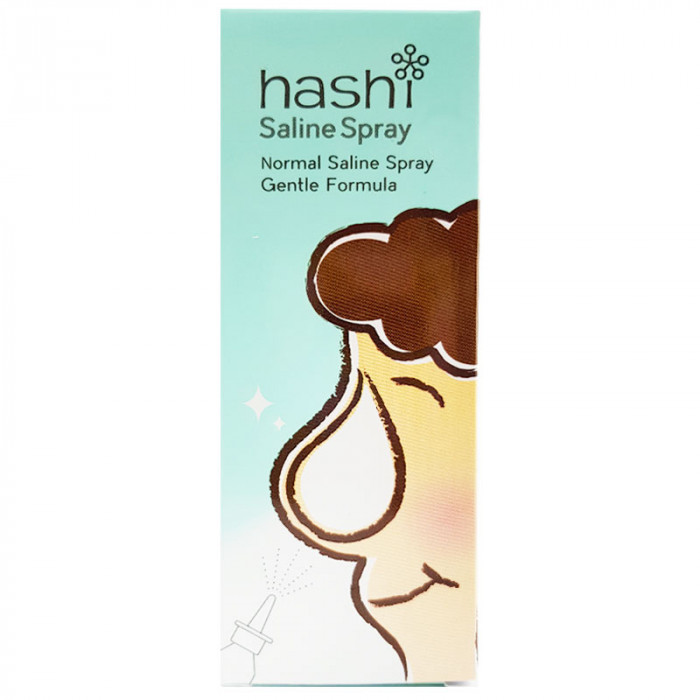 Hashi Saline Spray Gentle Formula 10 ml. ฮาชชิ สเปรย์น้ำเกลือทำความสะอาดโพรงจมูก สูตรอ่อนโยน 10 มล.