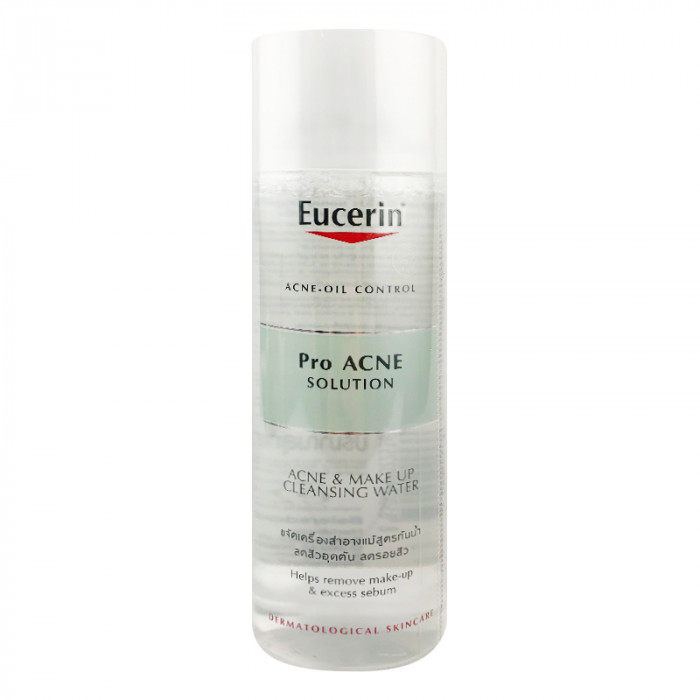 Eucerin Pro Acne Cleansing Water 200 ml. ยูเซอริน แอคเน่ แอนด์เมคอัพคลีนซิ่ง วอเตอร์ 200 มล.