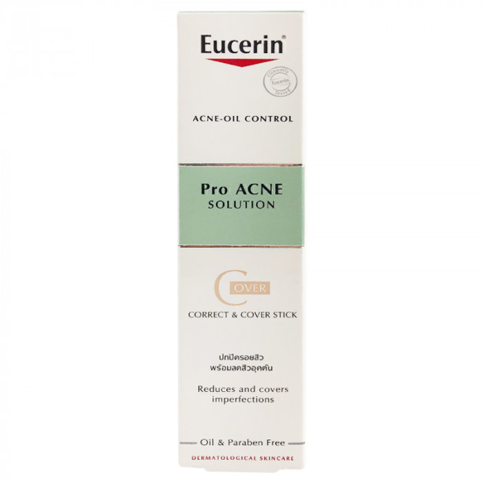 Eucerin Pro Acne Solution Correct&Cover Stick 2.5 g. คัพเวอร์ สติ๊ก สำหรับปกปิดสิวอักเสบ