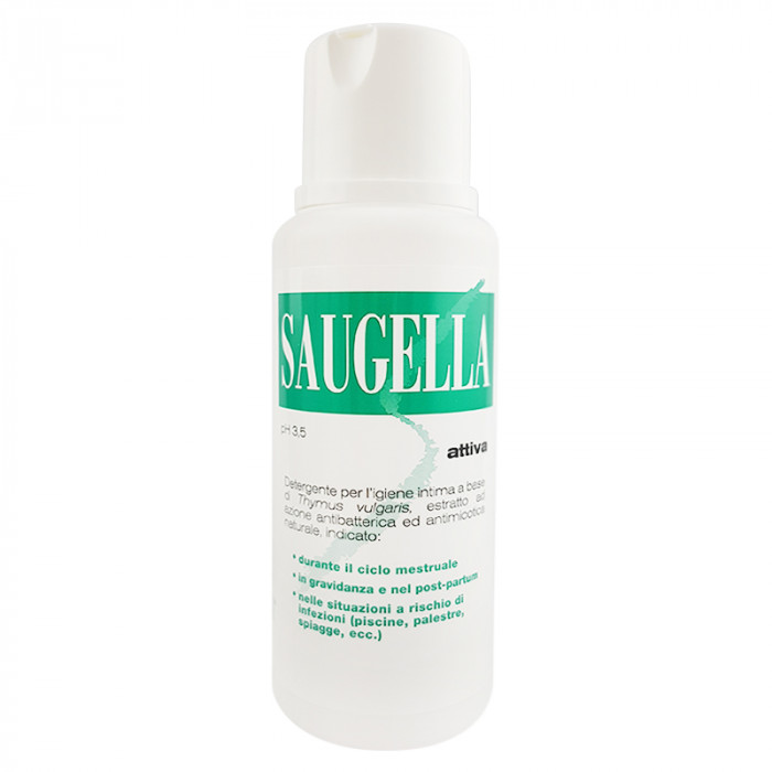 Saugella Attiva 250 ml. ซอลเจลล่า แอทติวา สูตรปกป้องเป็น 2 เท่า 250 มล. (สีเขียว)
