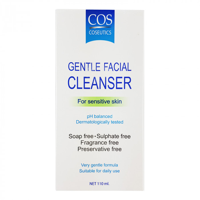Cos Gentle Facial Cleanser Sensitive Skin 110 ml. สำหรับผิวแพ้ง่าย + แถมฟรี ผลิตภัณฑ์ Cos ขนาดทดลอง 3 ซอง (คละสูตร สุ่มโดยร้านค้า)