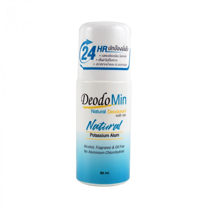 Deodomin Roll-On Natural สารส้มบริสุทธิ์ ไม่ใส่น้ำหอม 60 มล.