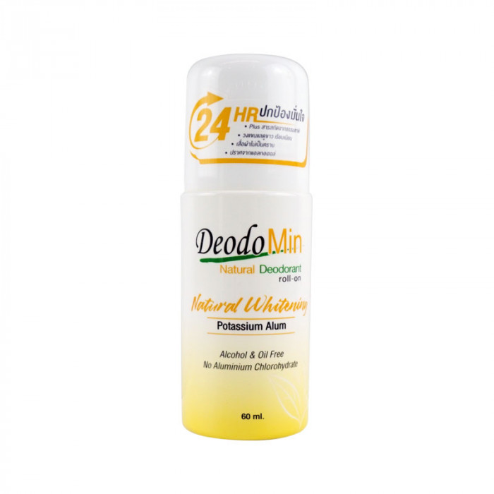 Deodomin Roll-On Whitening 60 ml.สารส้มบริสุทธิ์ 60 มล.