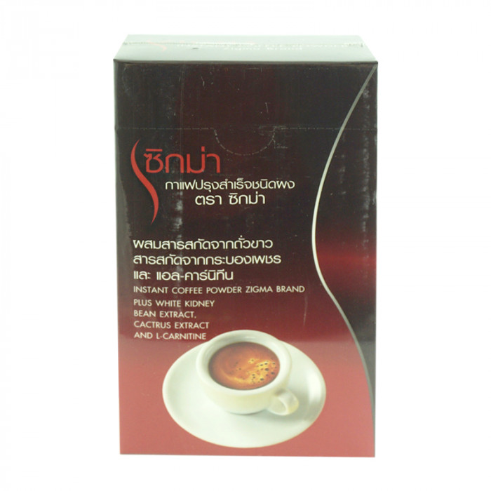 Zigma Coffee Powder กาแฟปรุงสำเร็จชนิดผง ตรา ซิกม่า (15 กรัมx10 ซอง)