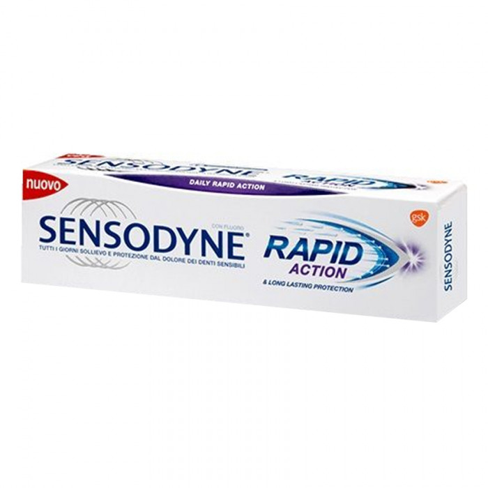 Sensodyne Rapid Action 100 g. เซนโซดายน์ ยาสีฟัน แรพพิด แอคชั่น 100 กรัม