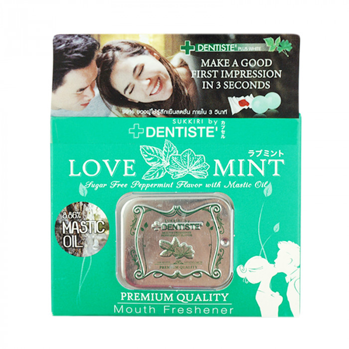 Dentiste Sukkiri Love Mint 20 tablets เดนทิสเต้ ซูกกิริ เลิฟ เม็ดอมกลิ่นเปเปอร์มิ้นต์ 20 เม็ด