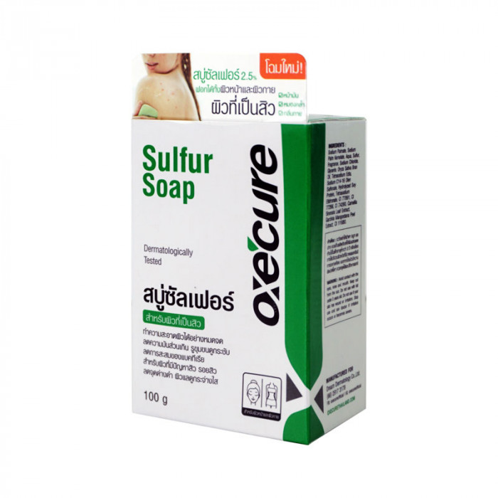 Oxe'cure Sulfur Soap 100 g. อ๊อกซีเคียว สบู่ ซัลเฟอร์ 100 ก.