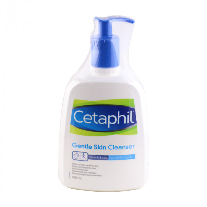 Cetaphil Gentle Skin Cleanser 500 ml. เซตาฟิล เจนเทิล สกิน คลีนเซอร์ ผลิตภัณฑ์ทำความสะอาดผิว คงความชุ่มชื่น ผิวอ่อนนุ่มสูตรอ่อนโยน 500 ml.