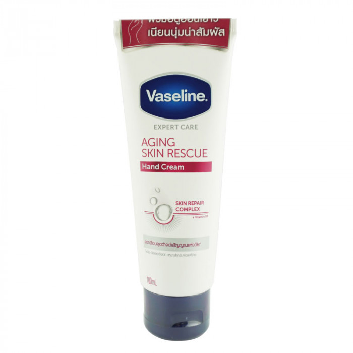 Vaseline Aging Skin Rescue Hand Cream 100 ml. เอจจิ้ง สกิน เรสคิว แฮนด์ครีม 100 มล.