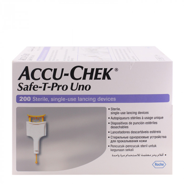 Accu-Chek Safe-T-Pro Uno 200 Sterile เข็มเจาะเลือด 1 ชิ้น