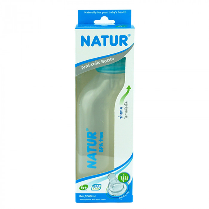 Natur 8 oz. เนเจอร์ ขวดนมสุขภาพ 8 ออนซ์
