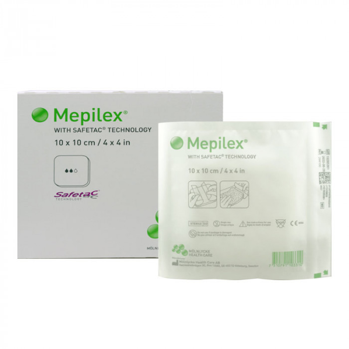 Mepilex แผ่นโฟมปิดแผลกดทับ ขนาด 10x10 cm.