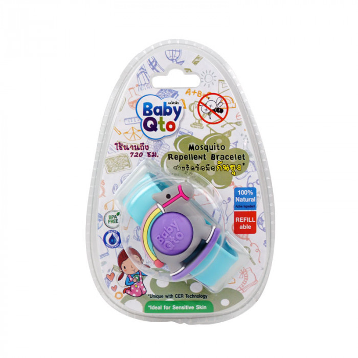 Baby Qto Mosquito Repellent Bracelet สายรัดข้อมือกันยุง ใช้นานถึง 720 ชม.