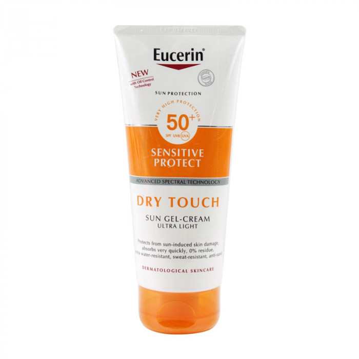 Eucerin Sun Body Sensitive Protect Dry Touch Spf50+Pa++++ ยูเซอริน ผลิตภัณฑ์ป้องกันแสงแดดสำหรับผิวกาย 200 มล.