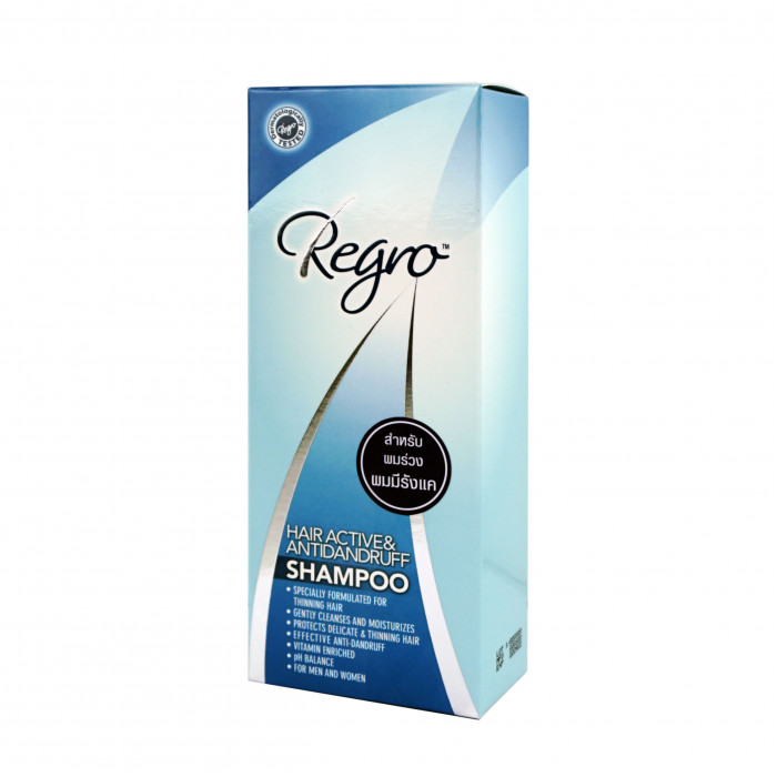 Regro Hair Active&Antidandruff Shampoo 200 ml. รีโกร แฮร์ แอคทีฟ แอนด์ แอนตี้แดนดรัฟ แชมพูขจัดรังแค 200 มล.