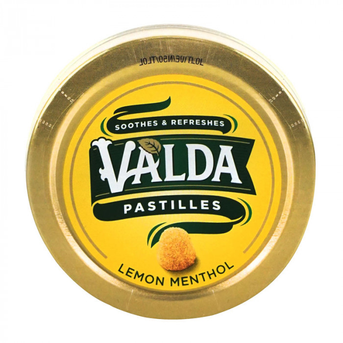 Valda Pastilles ลูกอมชนิดนุ่ม ตราวอลด้า 50 กรัม (รสเลมอน - สีเหลือง)