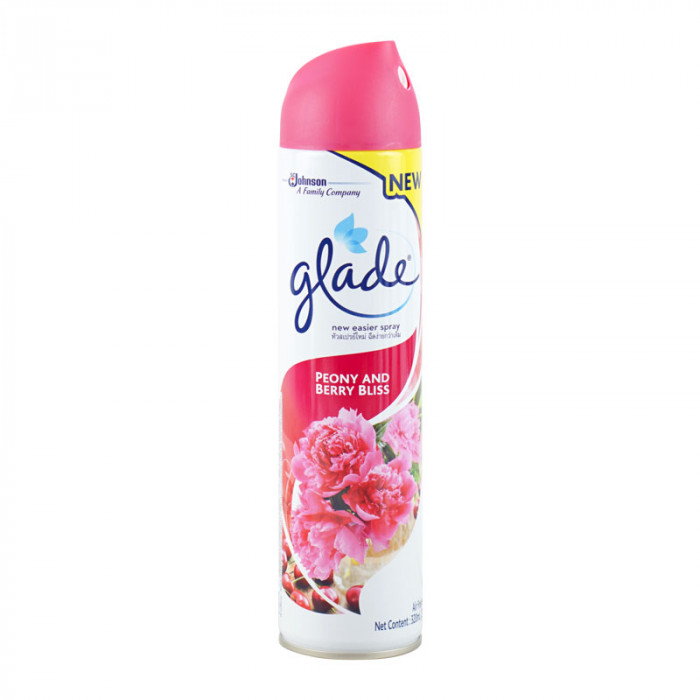Glade Aerosol เกลด สเปรย์ปรับอากาศ 320 ml. (กลิ่นพีโอนี่ แอนด์ เบอร์รี่ บลิส)