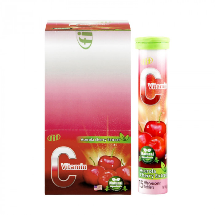 Fit C Acerola Cherry Extract ฟิตซี วิตามินซี รสเชอร์รี่ 15 เม็ด