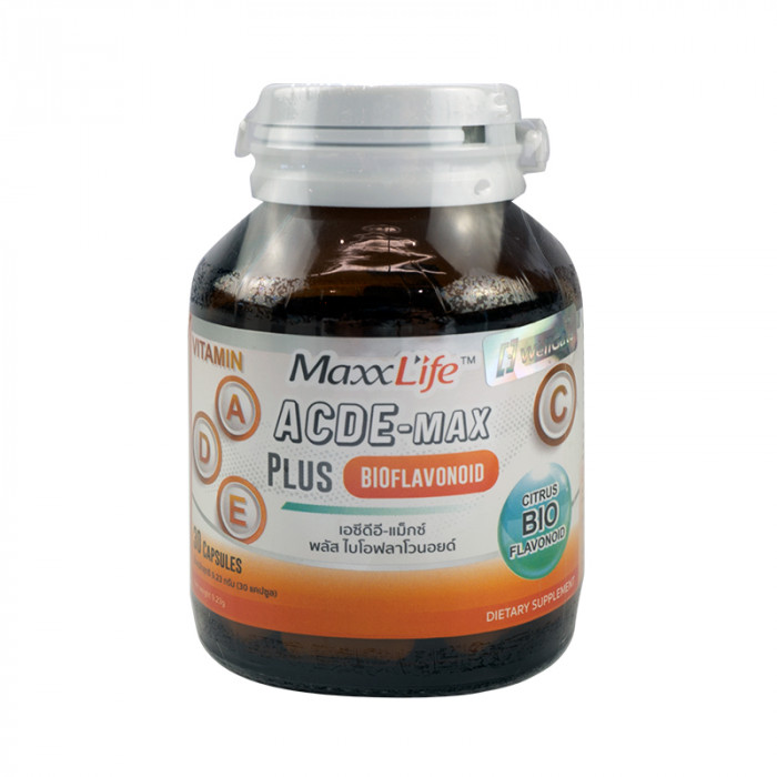 Maxxlife Acde-max plus BioflavonoidI เอซีดีอี-แม็กซ์ พลัส ไบโอฟลาโวนอยด์ 30 เม็ด