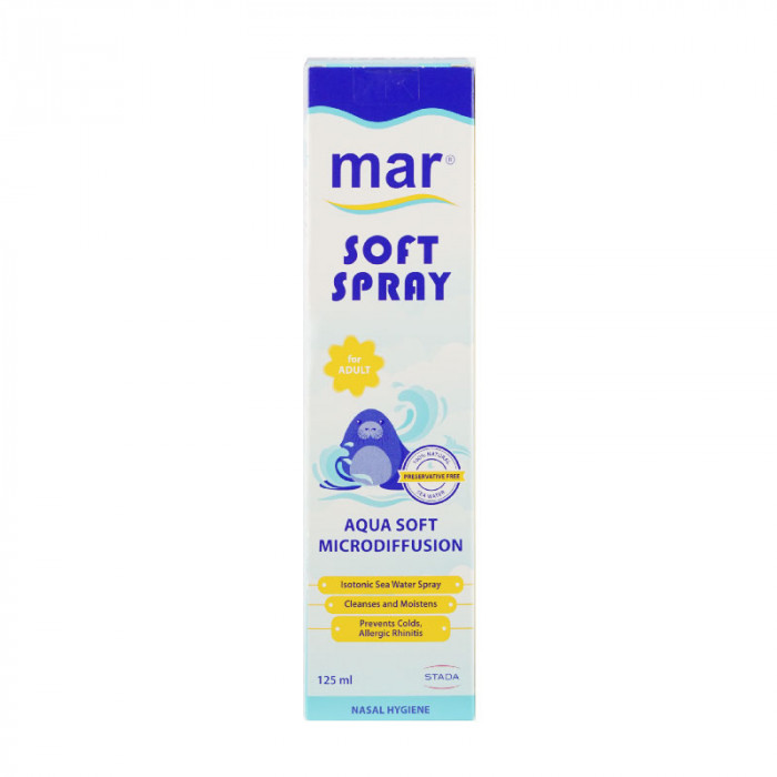Mar Soft Spray 125 ml. มาร์ ซอฟท์ สเปรย์ สเปรย์น้ำทะเลพ่นล้างจมูก 125 มล.