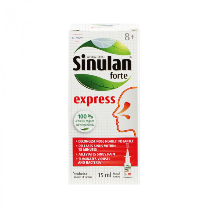 Sinulan forte Express Spray 15 ml. สเปรย์พ่นจมูกสำหรับคนเป็นไซนัส 15 มล.