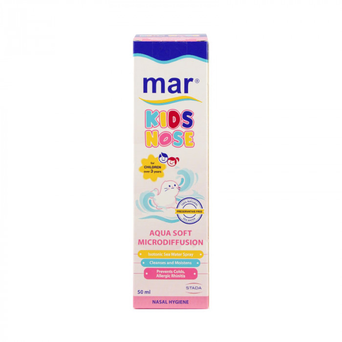 Mar Kids Nose Spray 50 ml. มาร์ คิดส์ โนส ใช้พ่นล้างจมูกสำหรับเด็กอายุ 3 ปี ขึ้นไป 50 มล.