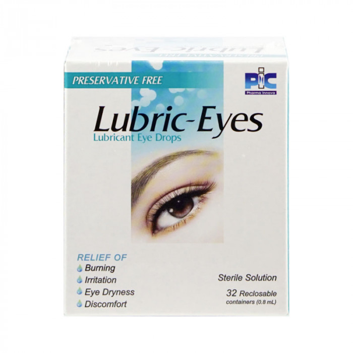 Lubric-eyes 0.8ml. 32หลอด ลูบริค-อายส์ (น้ำตาเทียม)