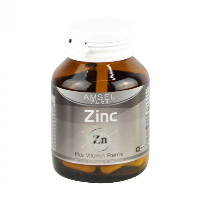 Amsel zinc plus vitamin premix ซิงค์ พลัส วิตามินพรีมิกซ์ ตรา แอมเซล 30 แคปซูล
