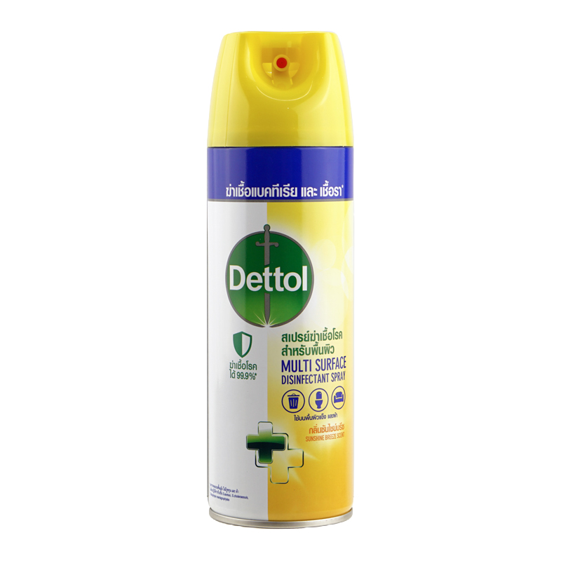 Dettol เดทตอล สเปรย์ฆ่าเชื้อไวรัส Sars-Cov-2 450 มล.กลิ่น ซันไชน์บรีซ |  Mmshop - สินค้าเพื่อสุขภาพ