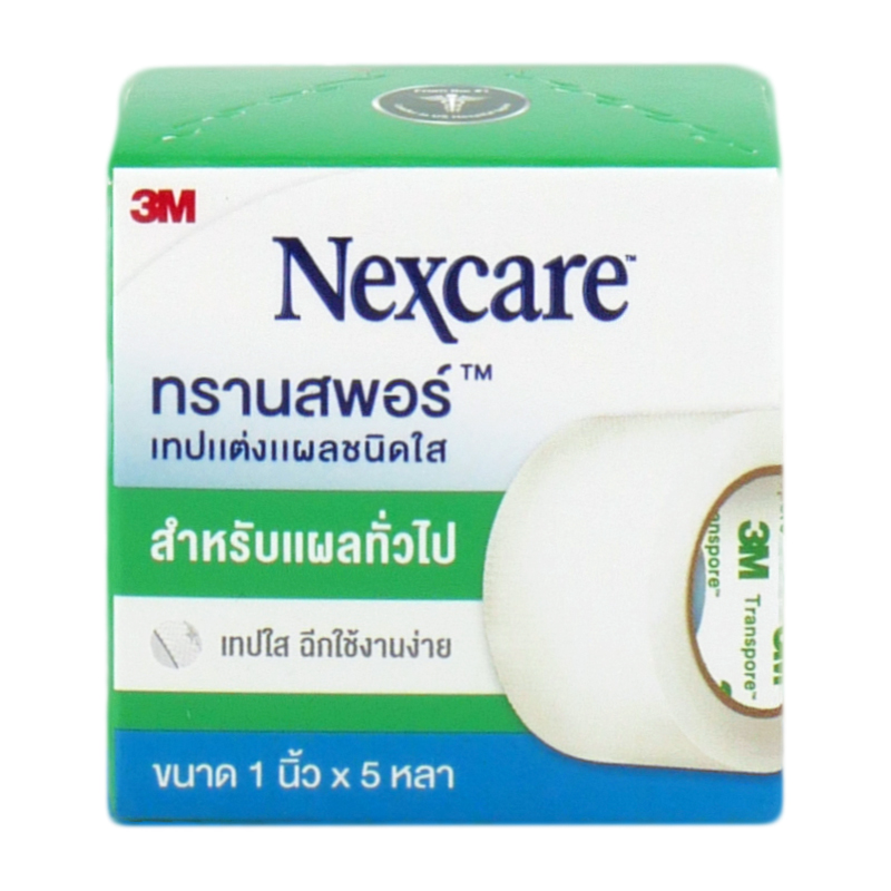 3M Nexcare Transpore 1นิ้วX5 หลา/ม้วน | Mmshop - สินค้าเพื่อสุขภาพ